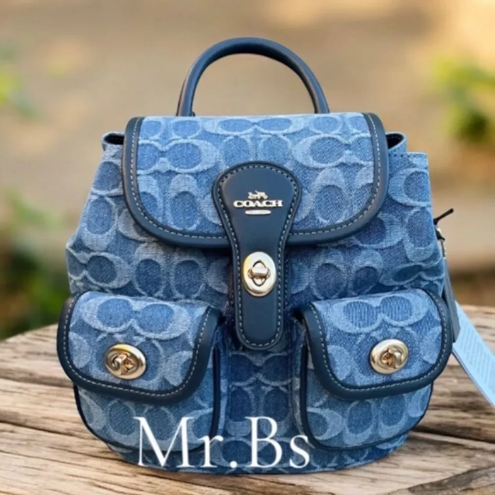 Coach Hadley Backpack In Signature Denim Purse